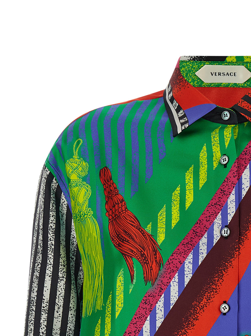 Versace Multicolor Silk Blouse