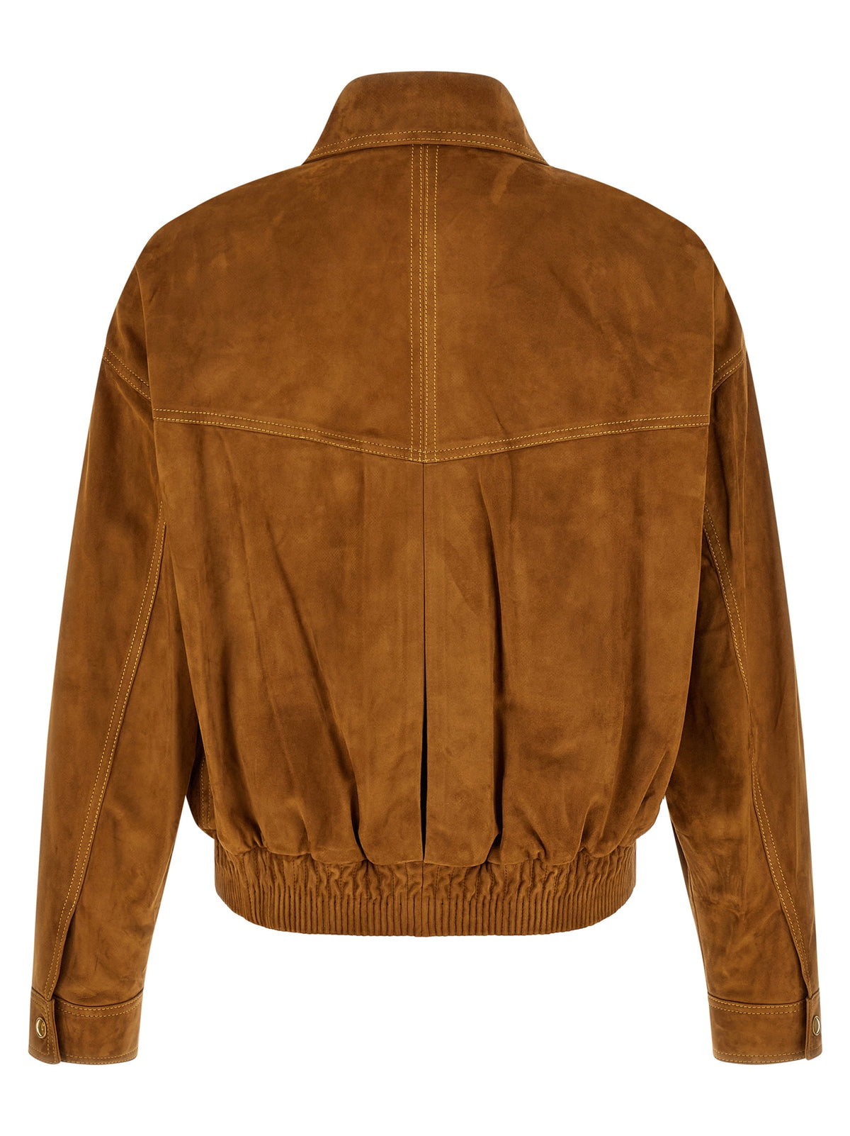Versace Brown Lamb Leather Jacket - Timeless Elegance
