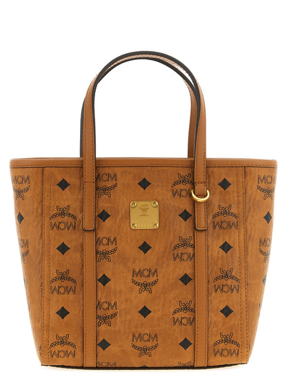 MCM Brown Polyethylene Tote Bag
