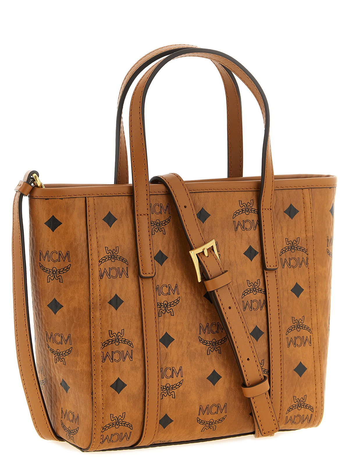 MCM Toni Brown Polyethylene Tote Bag - Chic & Versatile