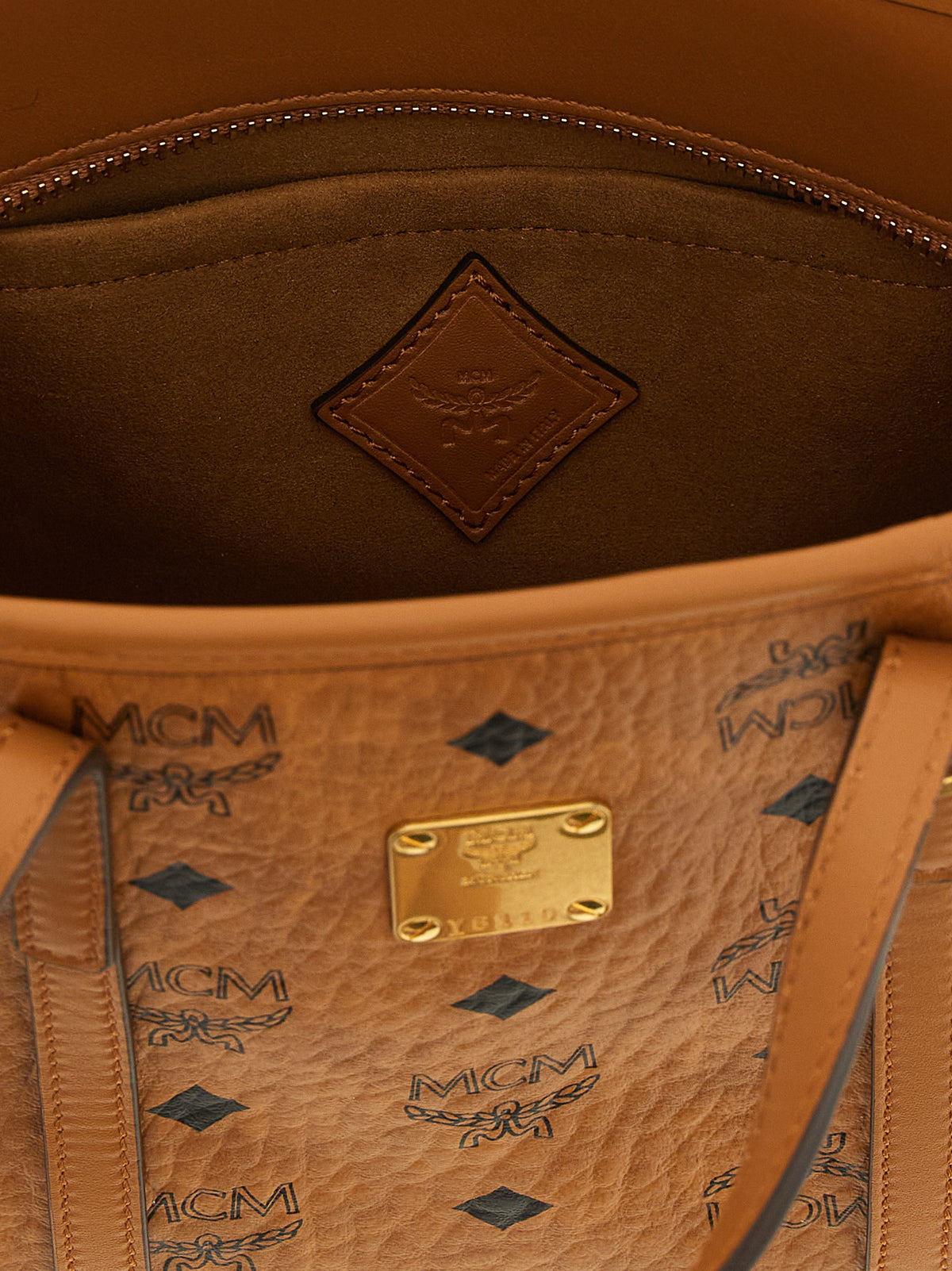 MCM Toni Brown Polyethylene Tote Bag - Chic & Versatile