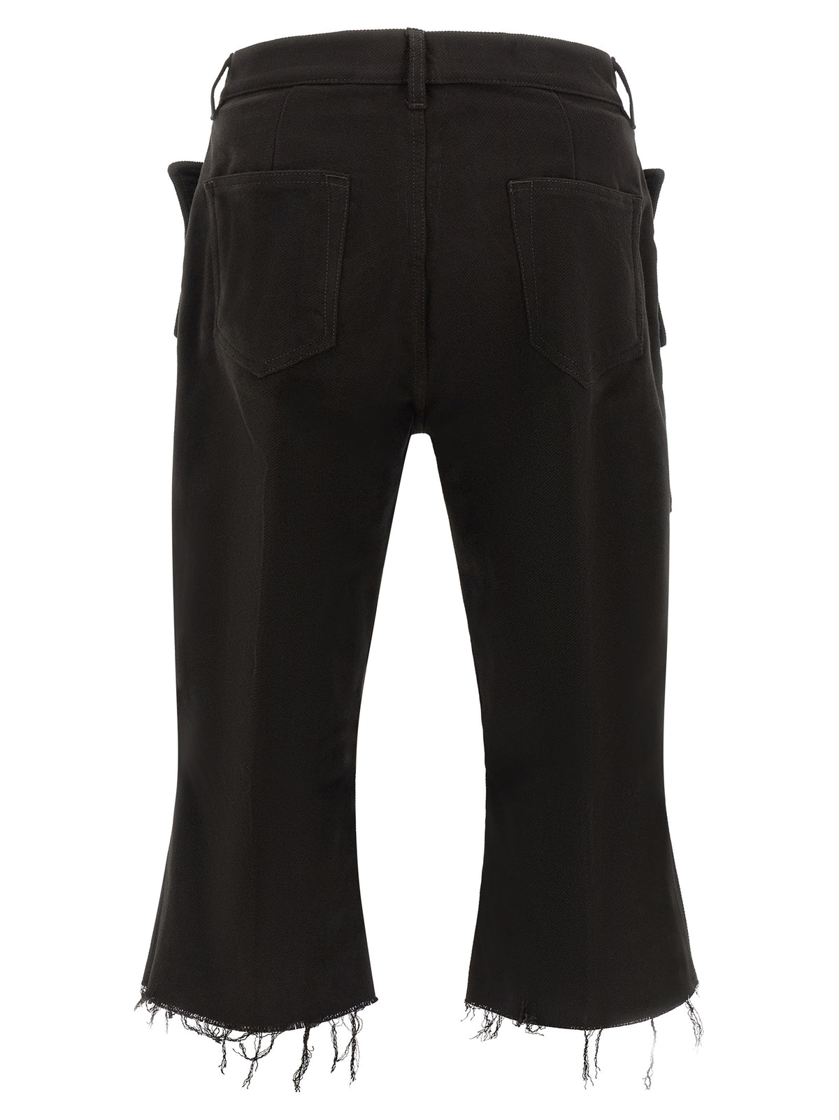 Rick Owens Black Cotton Cargo Pants - Bolan Cutoffs