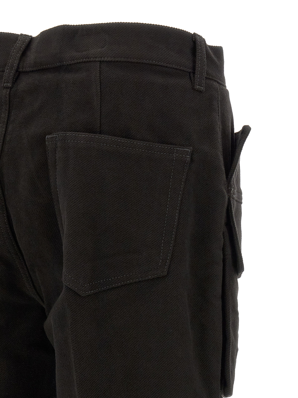 Rick Owens Black Cotton Cargo Pants - Bolan Cutoffs