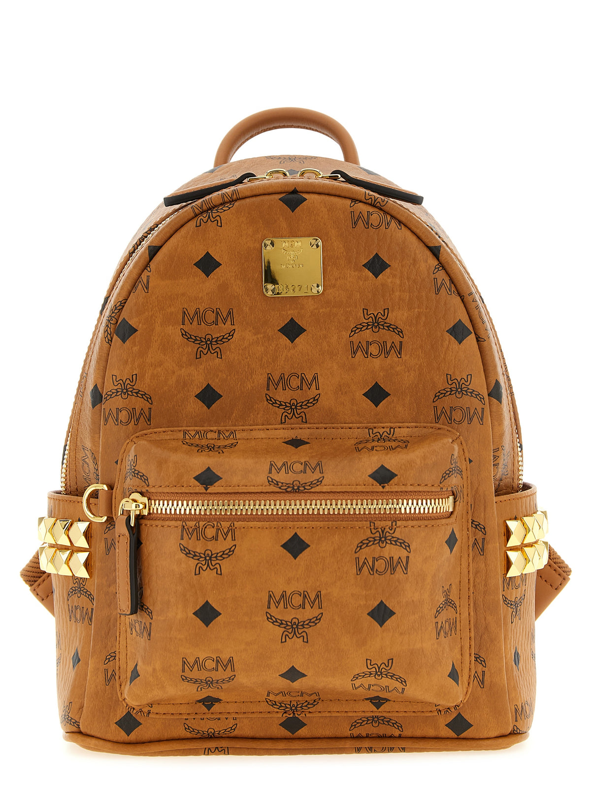 MCM Stark Mini Backpack - Brown Polyethylene