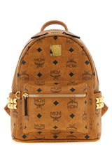MCM Stark Mini Backpack - Brown Polyethylene