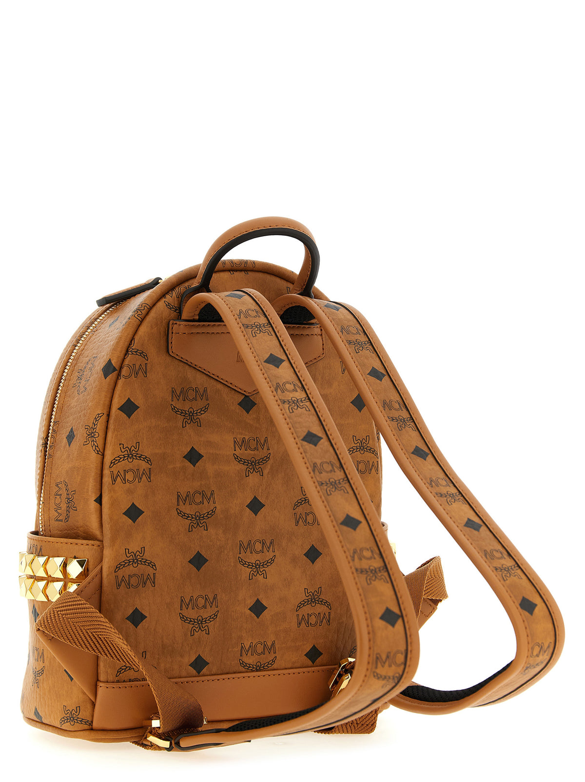 MCM Stark Mini Backpack - Brown Polyethylene