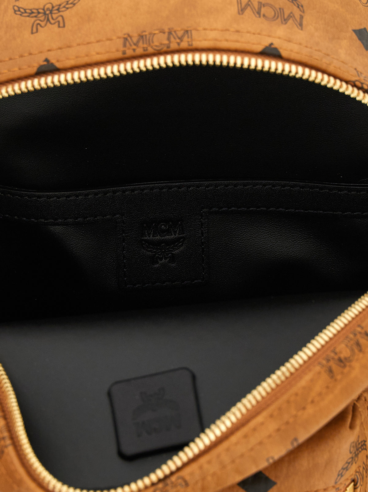MCM Stark Mini Backpack - Brown Polyethylene