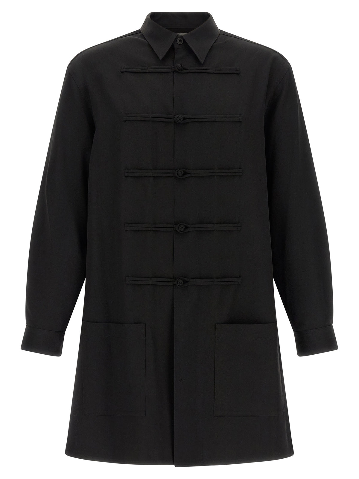 Yohji Yamamoto Black Wool Blouse - Modern Tailoring