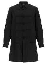 Yohji Yamamoto Black Wool Blouse - Modern Tailoring