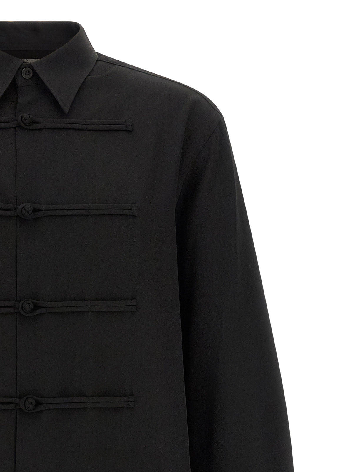 Yohji Yamamoto Black Wool Blouse - Modern Tailoring