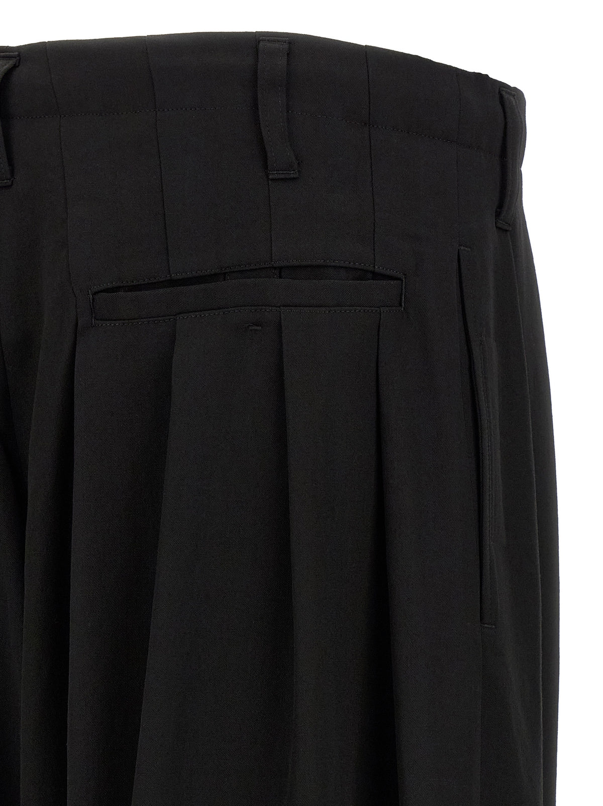 Yohji Yamamoto Black Wool Standard Balloon Trousers