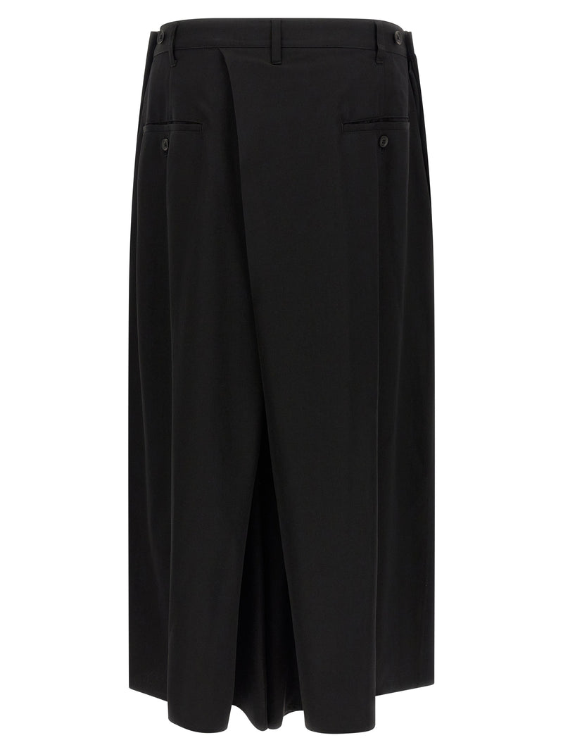 Yohji Yamamoto Black Wool Casual Pants