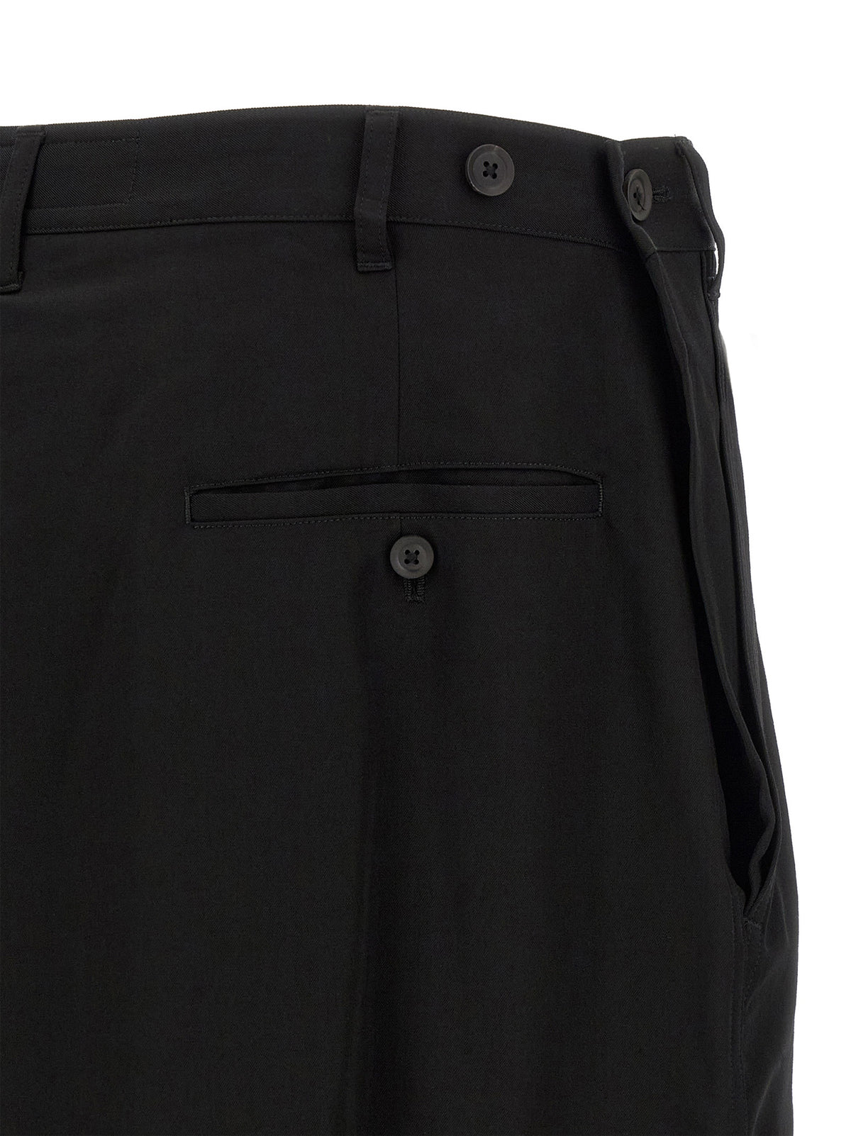 Yohji Yamamoto Black Wool Hakama Casual Pants