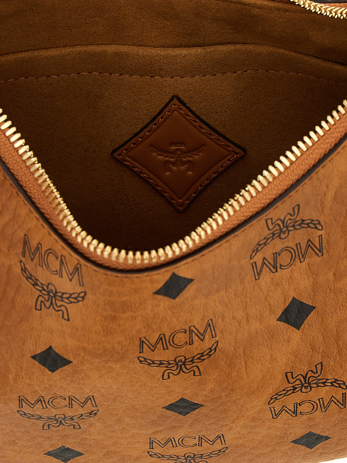 MCM Aren Crescent Hobo Brown Shoulder Bag