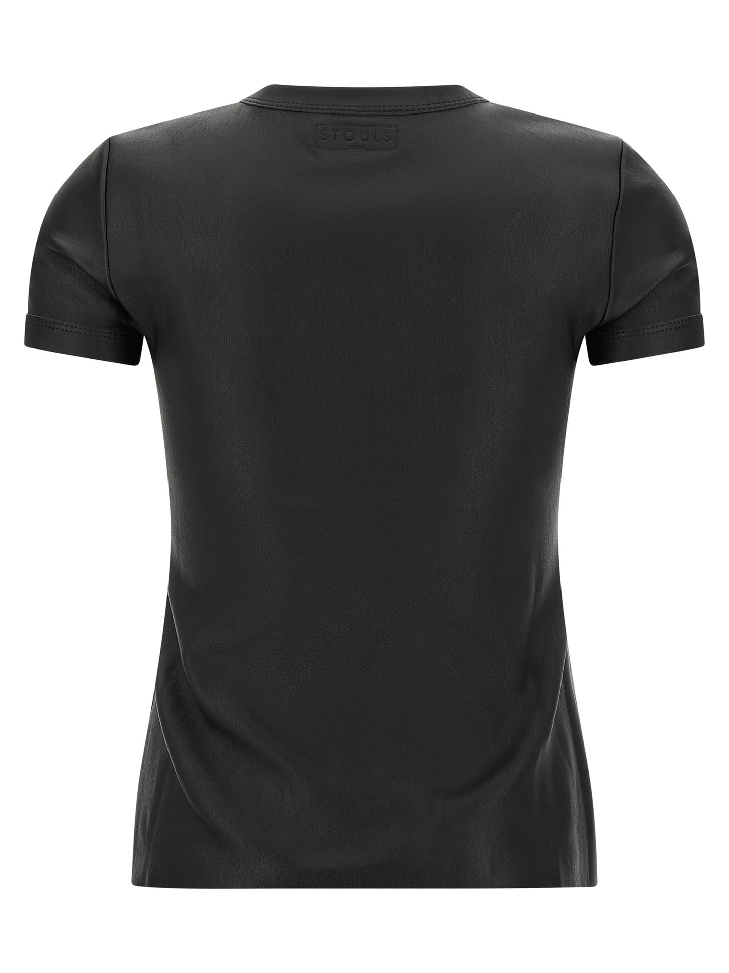 STOULS Black Lamb Leather T-Shirt