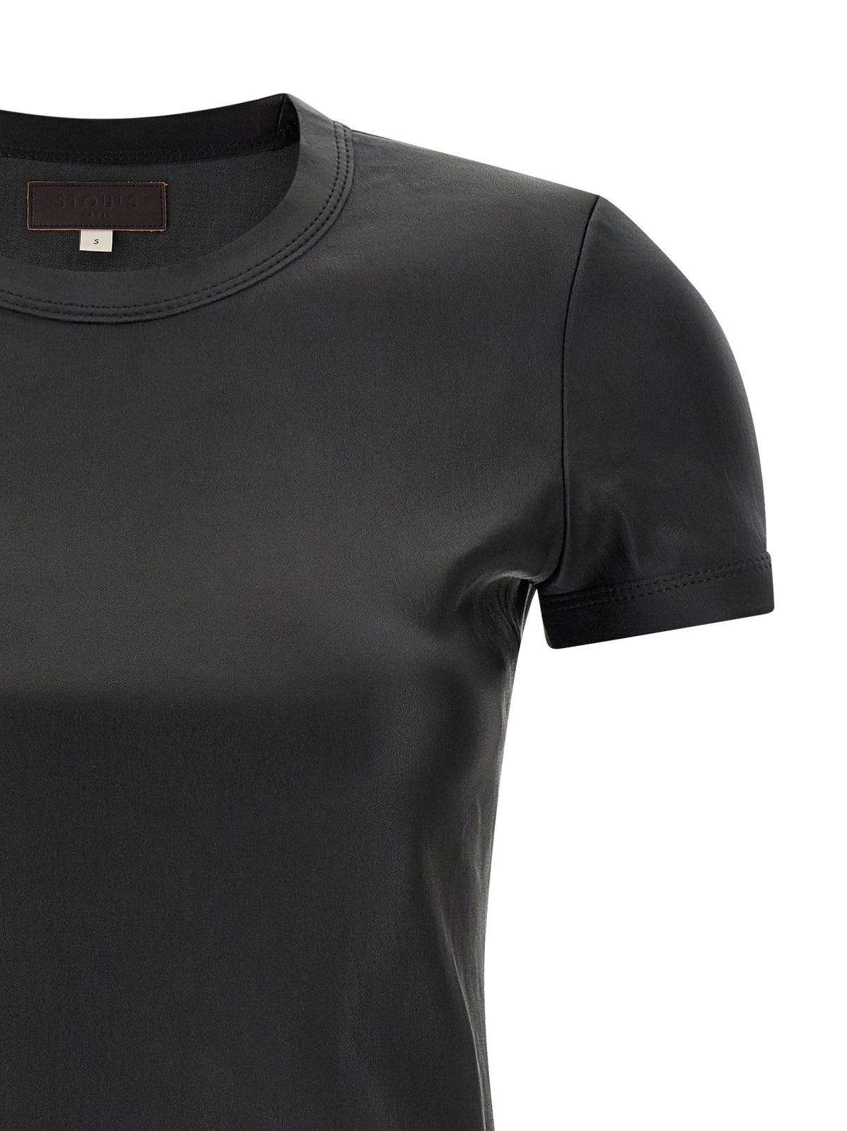 STOULS Nappa 05 Black Lamb Leather T-Shirt