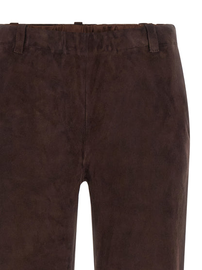 STOULS Brown Leather Pants