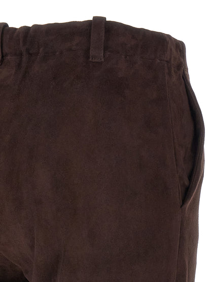 STOULS Brown Leather Pants