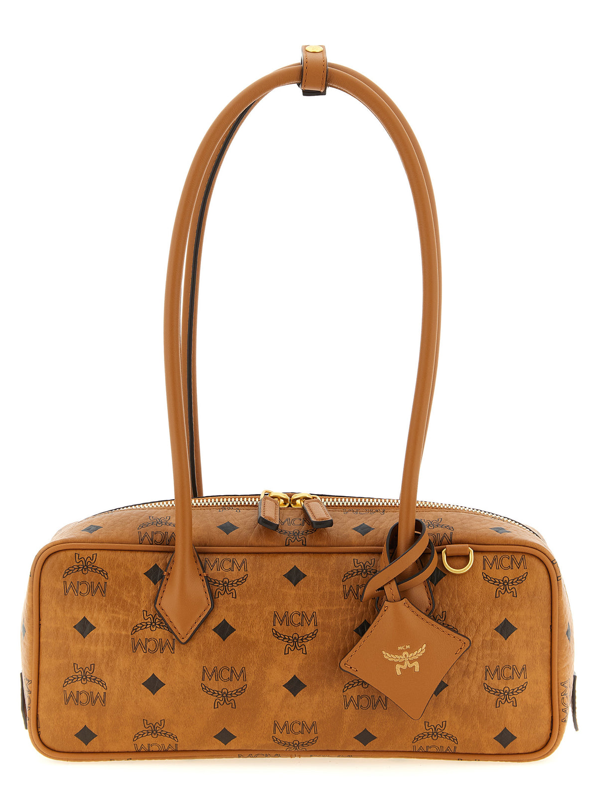 MCM Aren East West Brown Polyethylene Shoulder Bag