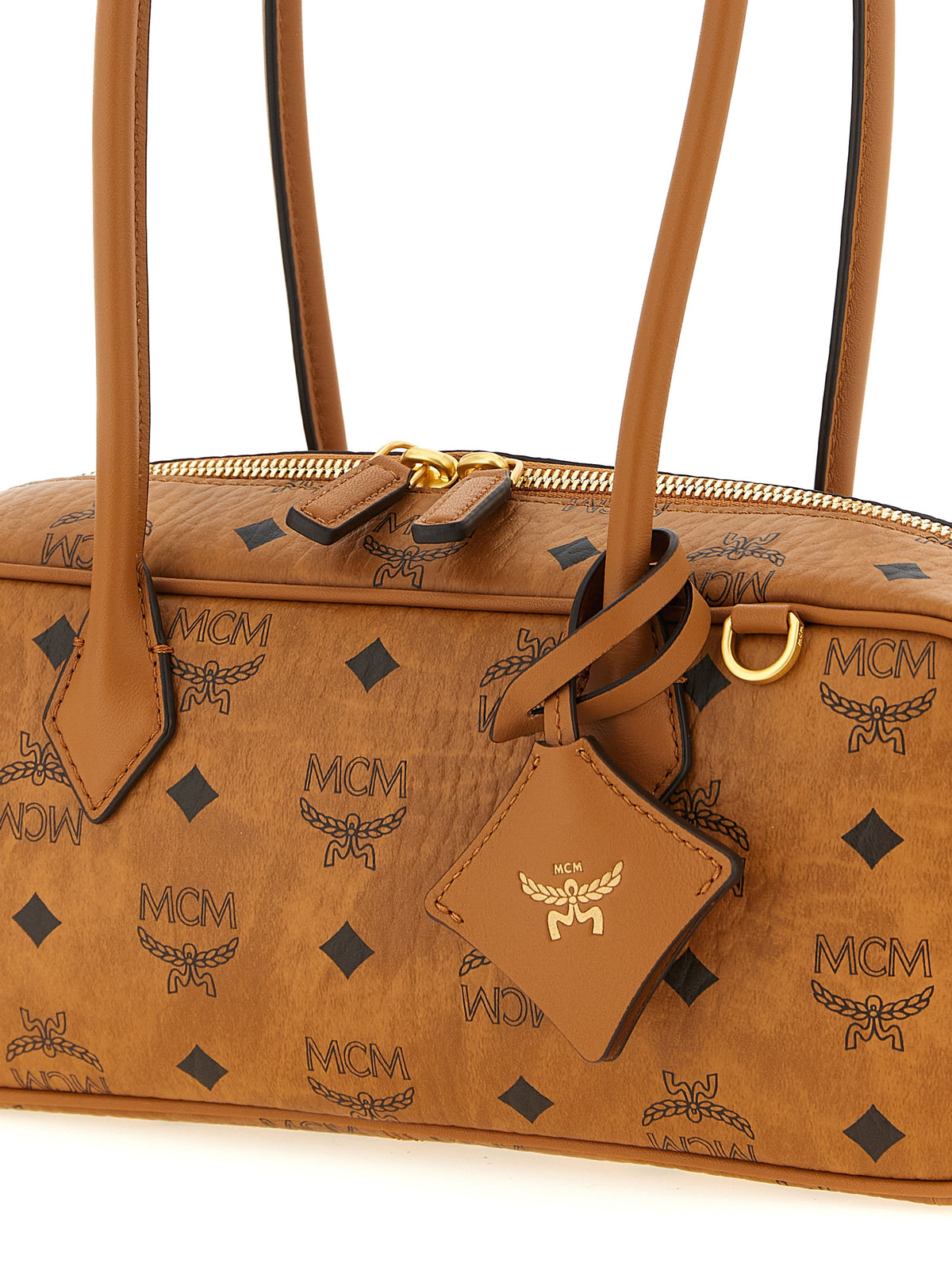 MCM Aren East West Brown Polyethylene Shoulder Bag