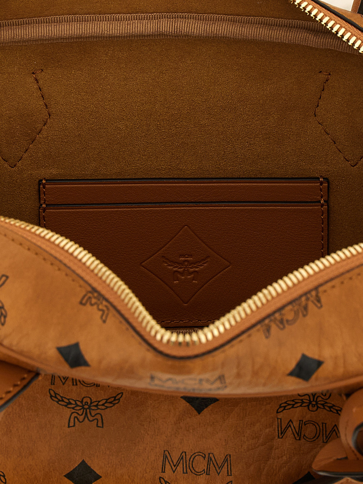 MCM Aren East West Brown Polyethylene Shoulder Bag