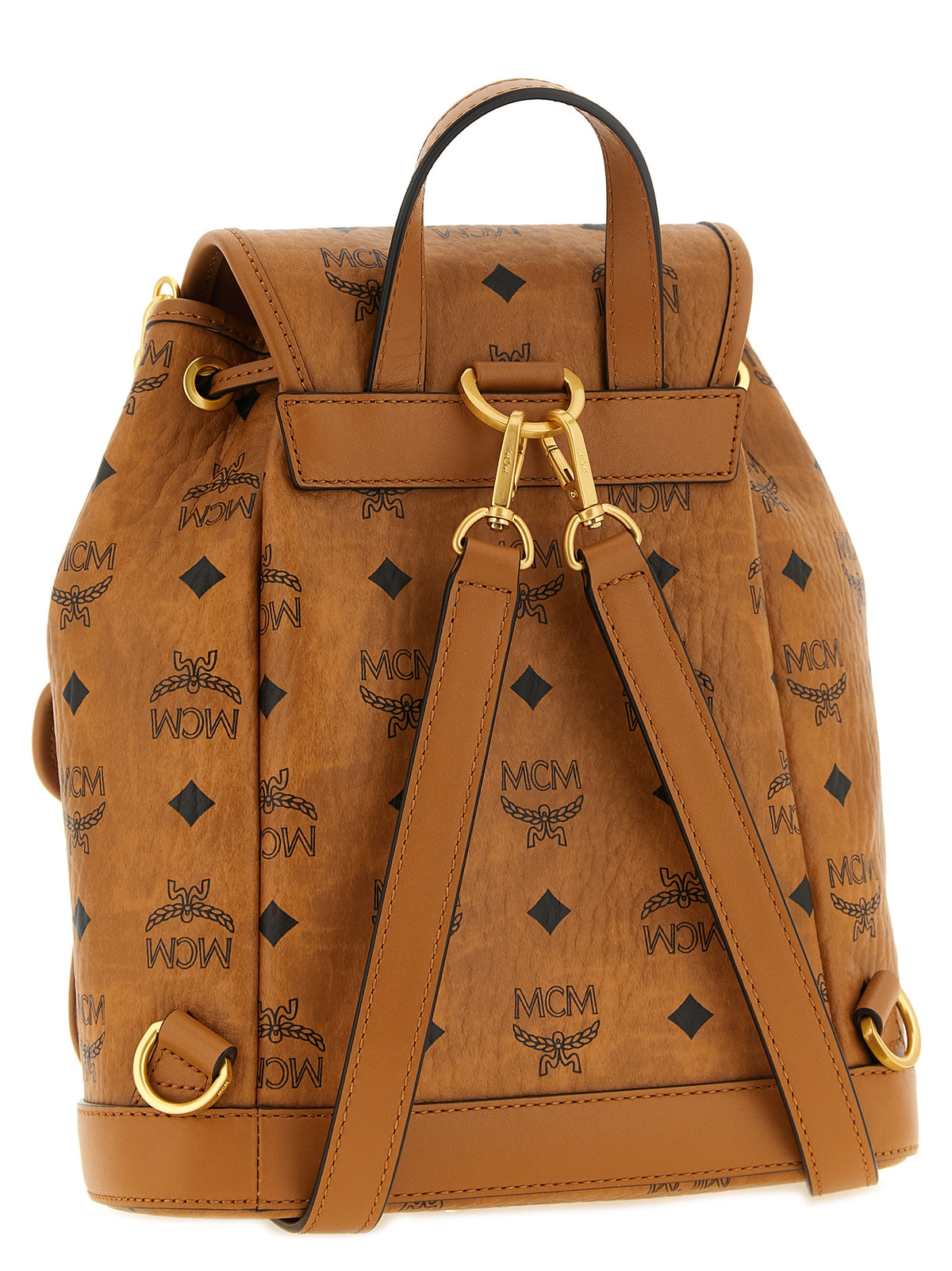 MCM Aren Mini Backpack in Brown Polyethylene