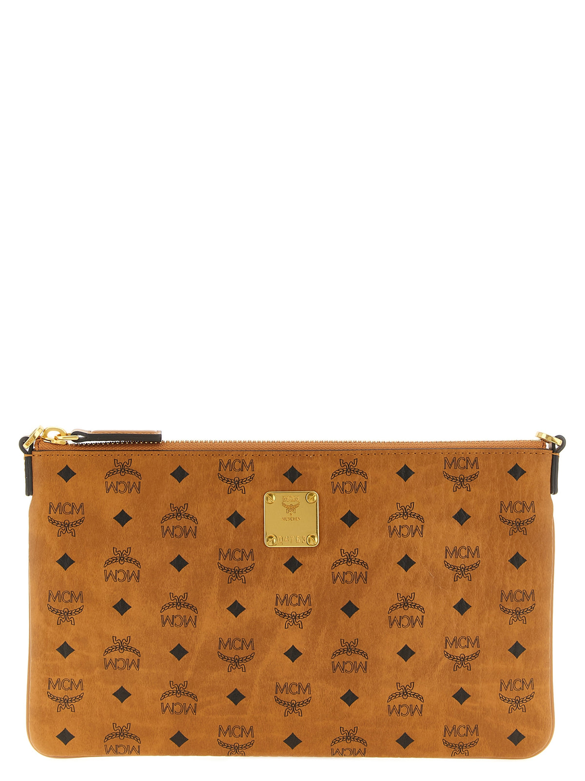 MCM Aren Mini Clutch Bag in Brown Polyethylene