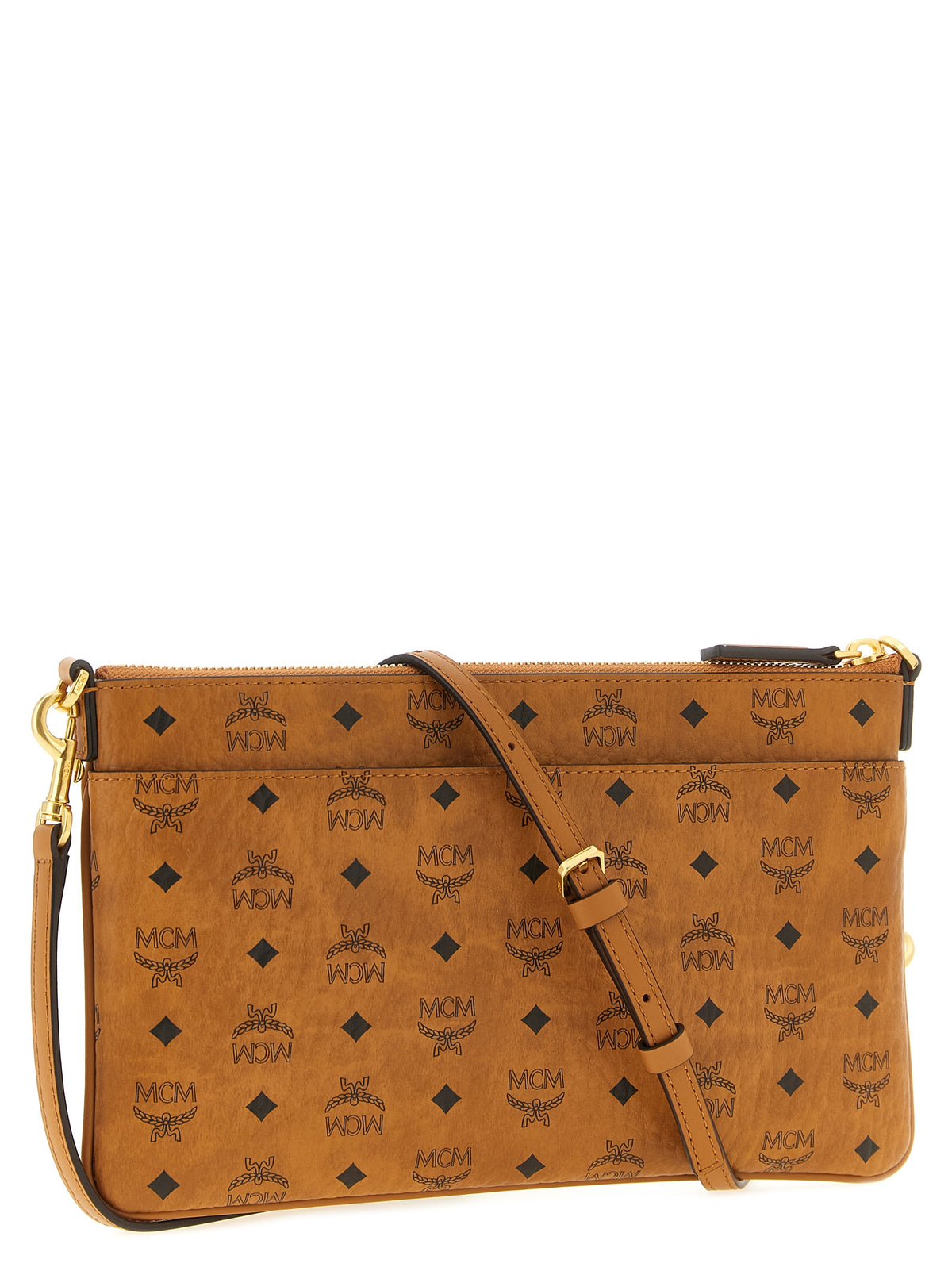 MCM Aren Mini Clutch Bag in Brown Polyethylene