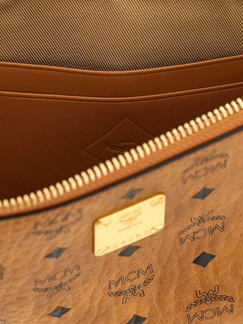 MCM Brown Polyethylene Clutch Bag