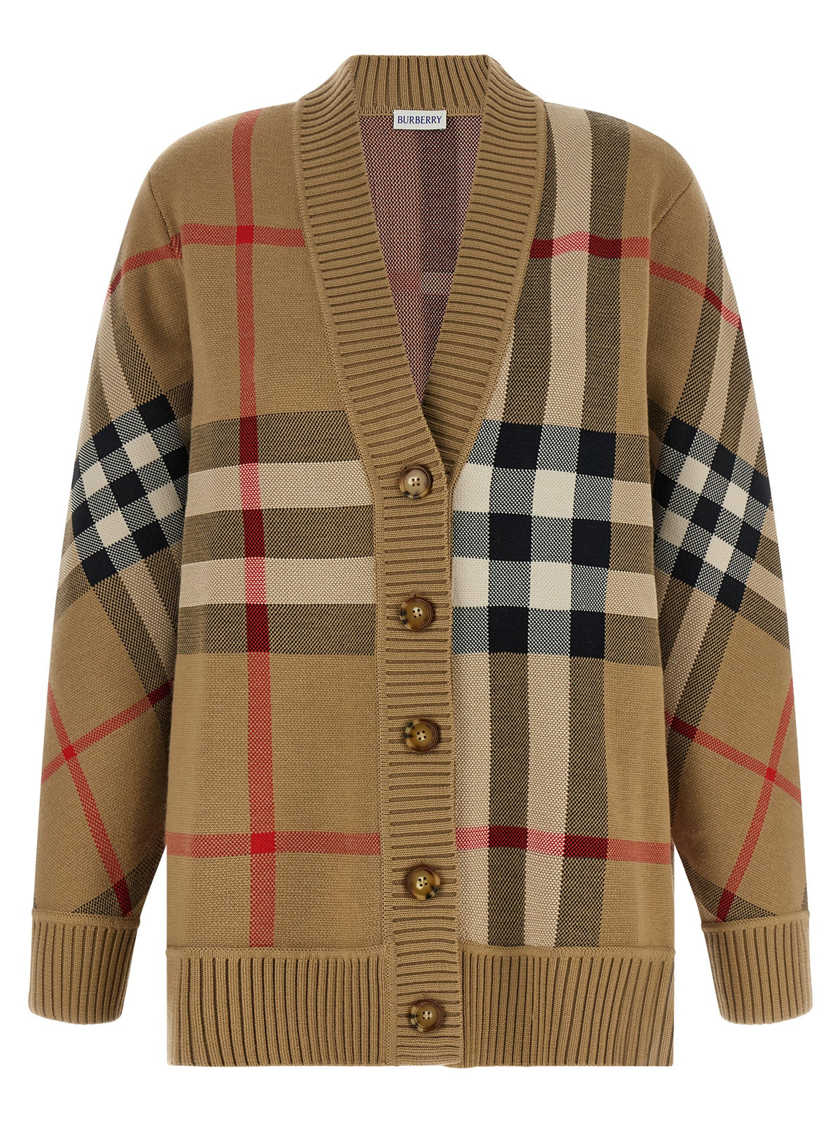 Cardigan Burberry Caragh Beige en Polyester