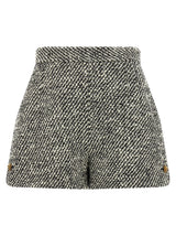 Versace Bicolor Virgin Wool Bermuda Shorts