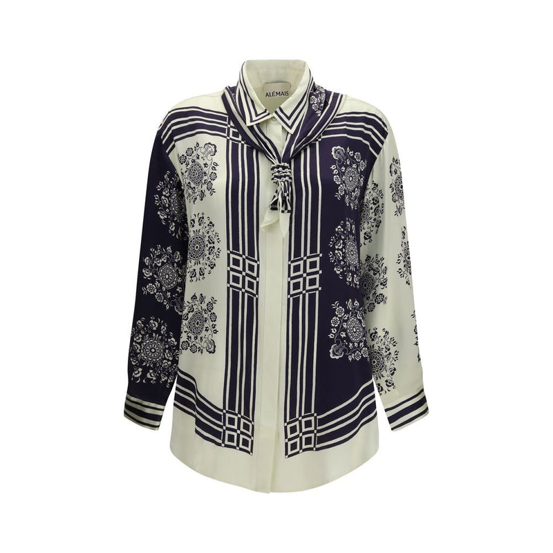 Alemais Blue Silk Shirt