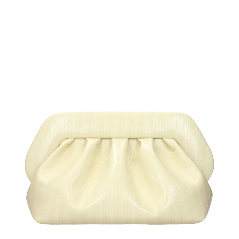 THEMOIRè Beige Leather Clutch Bag