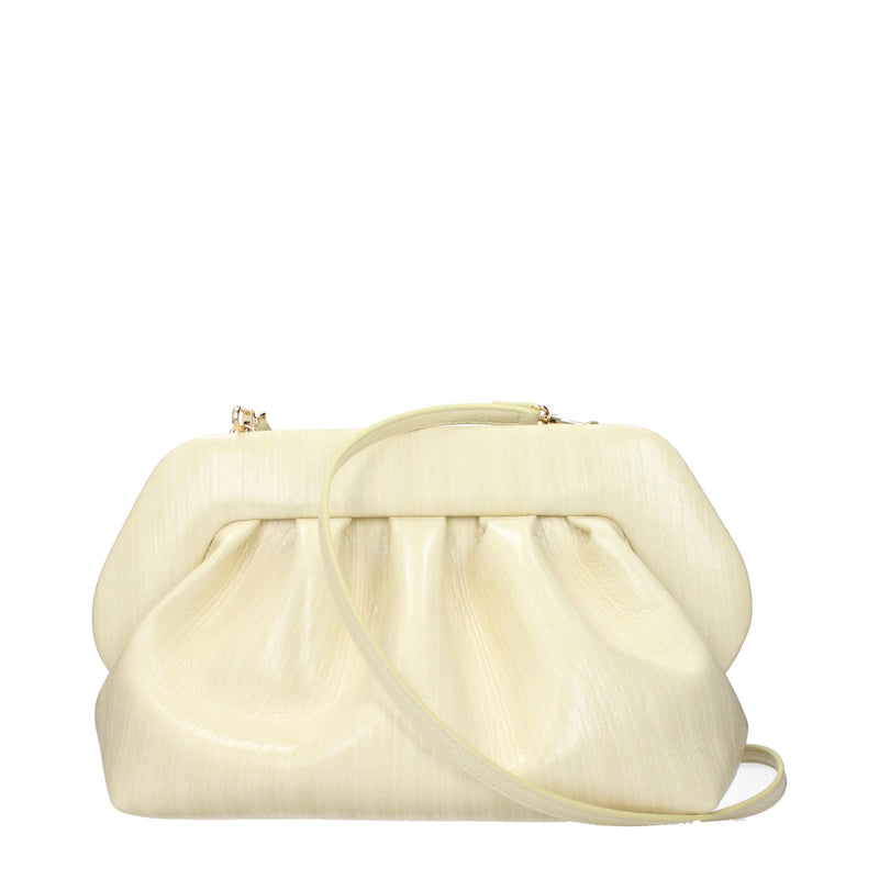 THEMOIRè Beige Leather Clutch Bag
