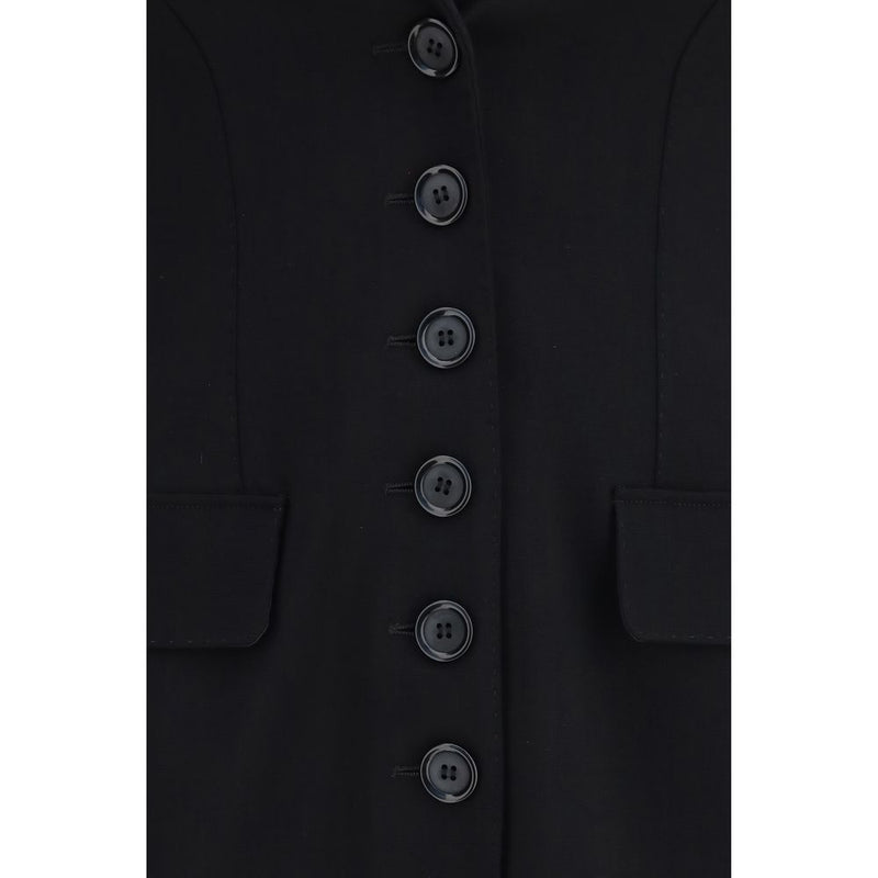 Dolce & Gabbana Black Wool Oves Aries Full-Length Jacket