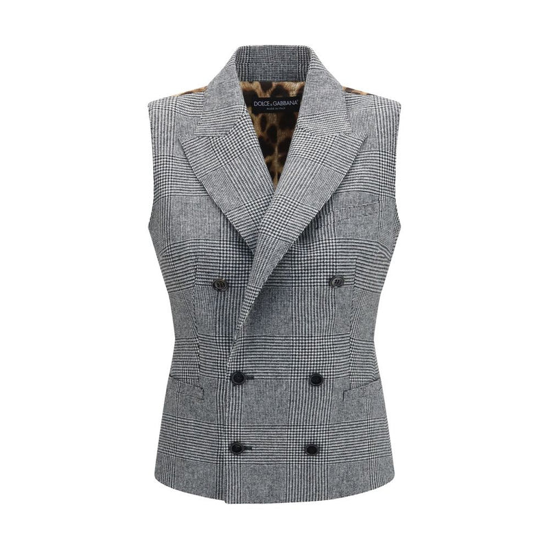 Dolce & Gabbana Gray Wool Oves Aries Waistcoat
