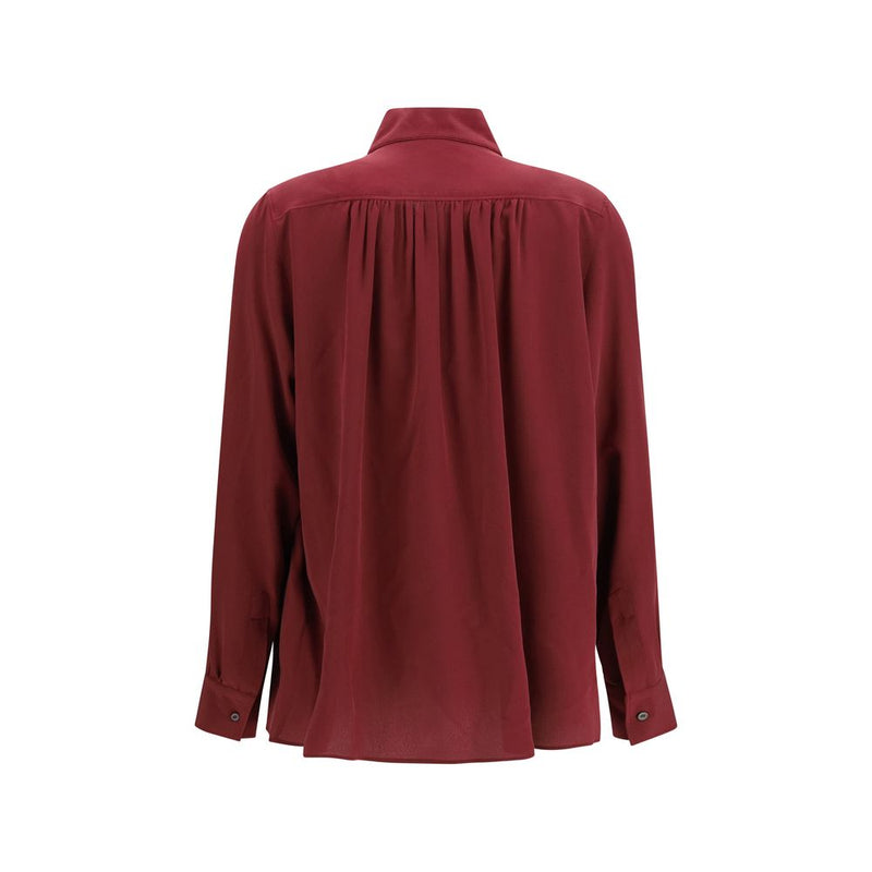 Jacob Cohen Bordeaux Silk Blouse
