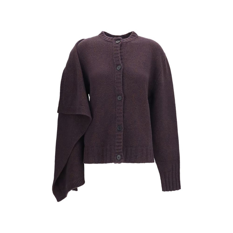 The Attico Brown Wool Oves Aries Cardigan