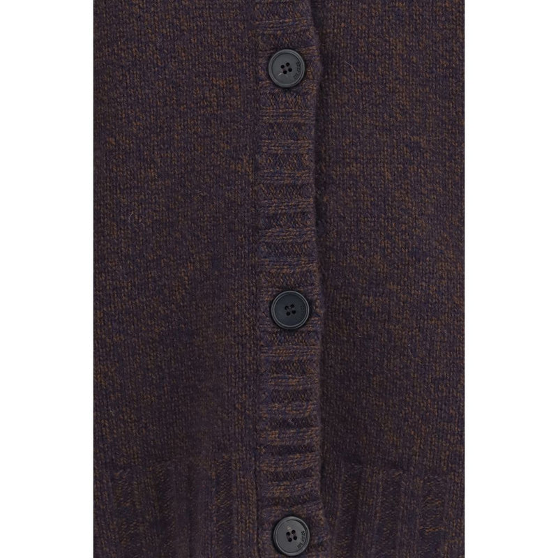 The Attico Brown Wool Oves Aries Cardigan