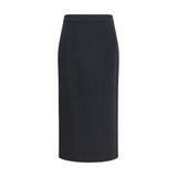 Dolce & Gabbana Black Wool Oves Aries Long Skirt