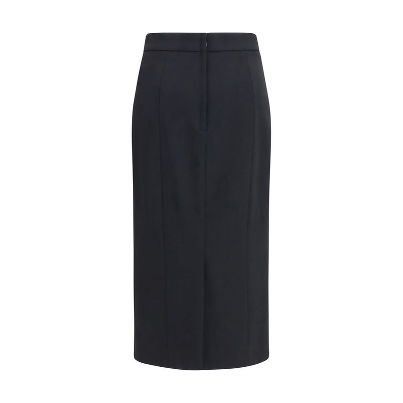 Dolce & Gabbana Black Wool Oves Aries Long Skirt