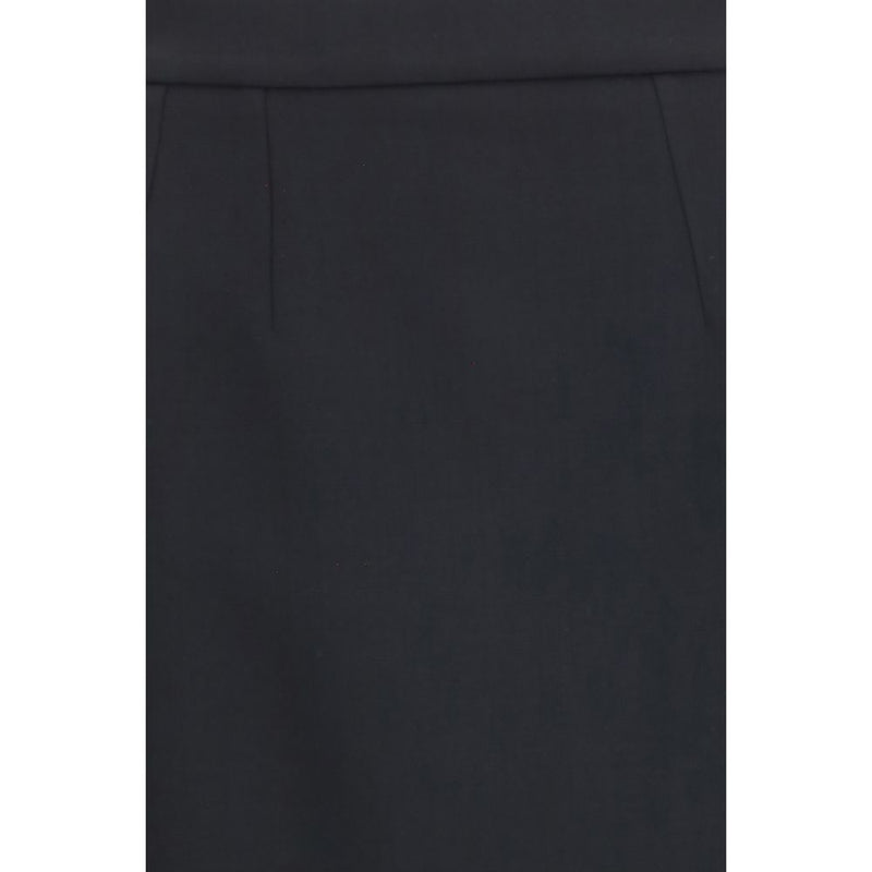 Dolce & Gabbana Black Wool Oves Aries Long Skirt