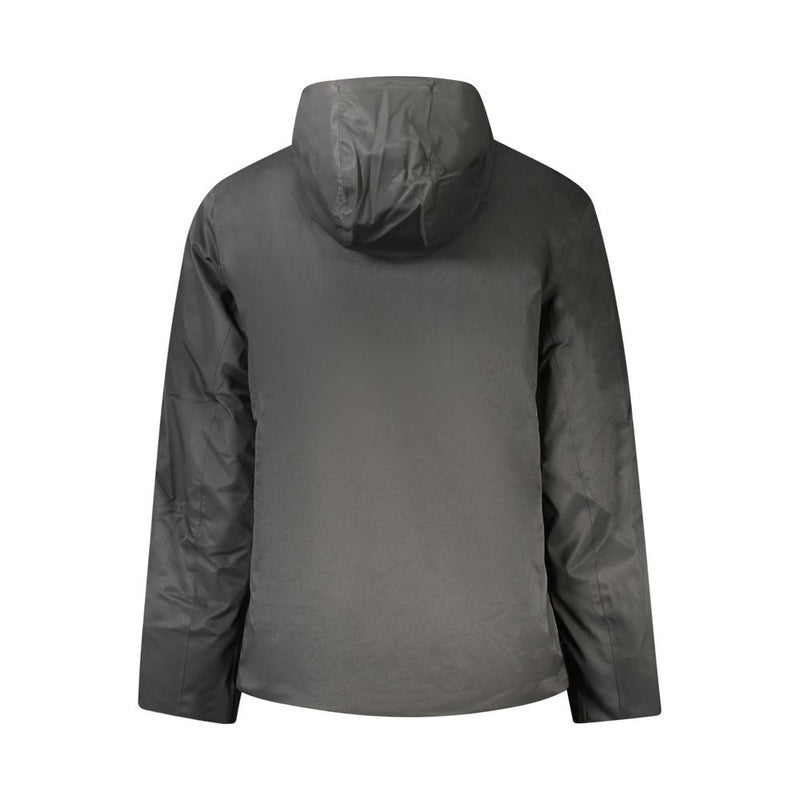 K-WAY Nero Poliestere Uomo Jacket with Hood and Pockets