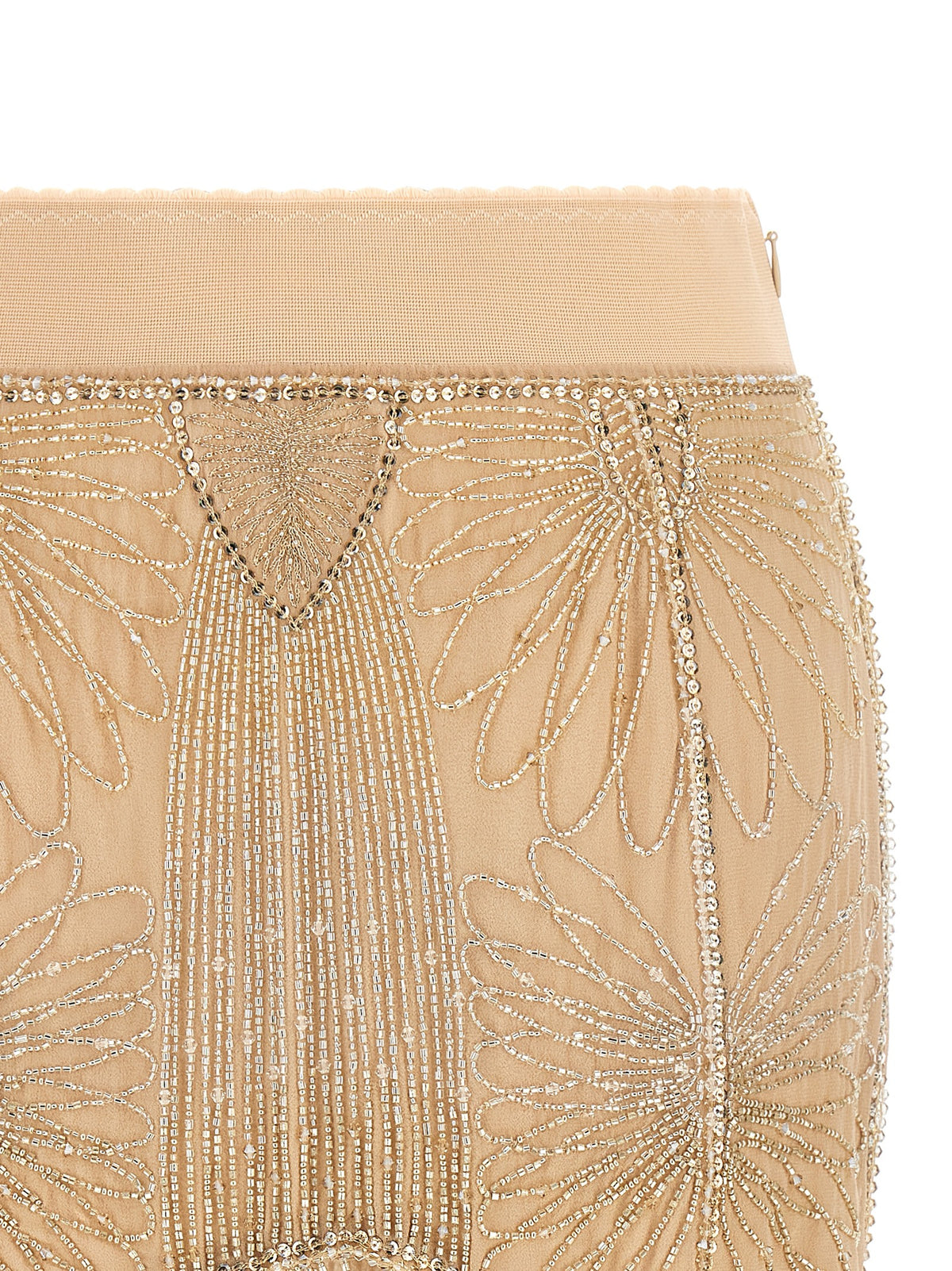 The Attico Multicolor Silk Long Skirt