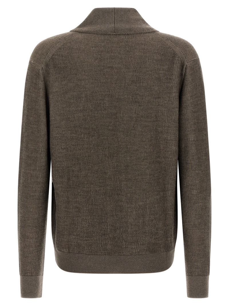 Brioni Brown Cashmere Cardigan for Men