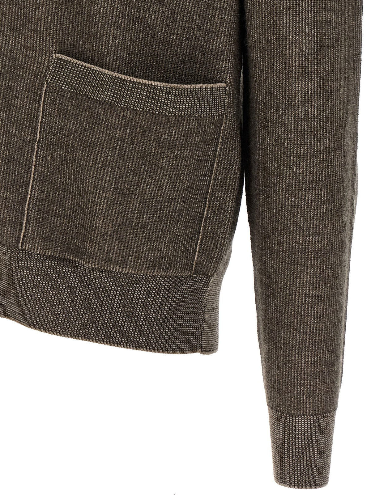 Brioni Brown Cashmere Cardigan