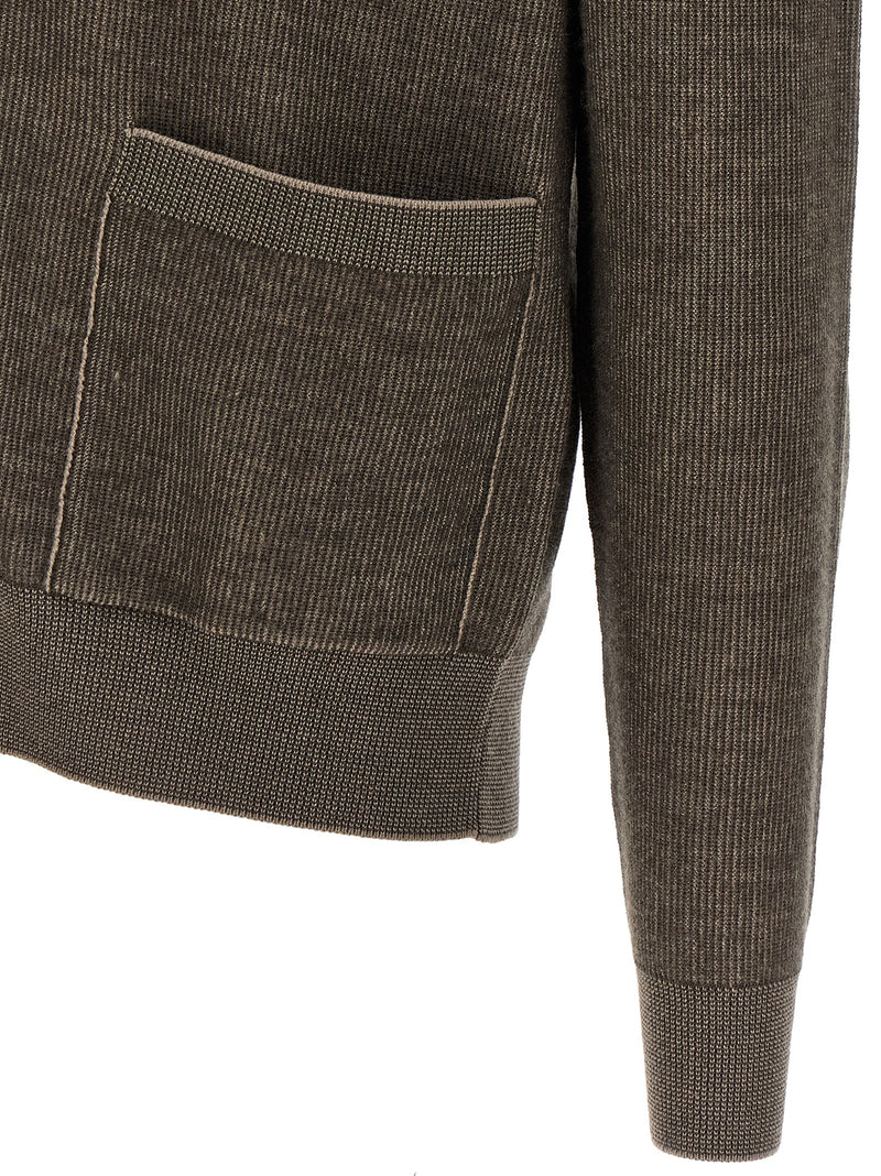 Brioni Brown Cashmere Cardigan for Men