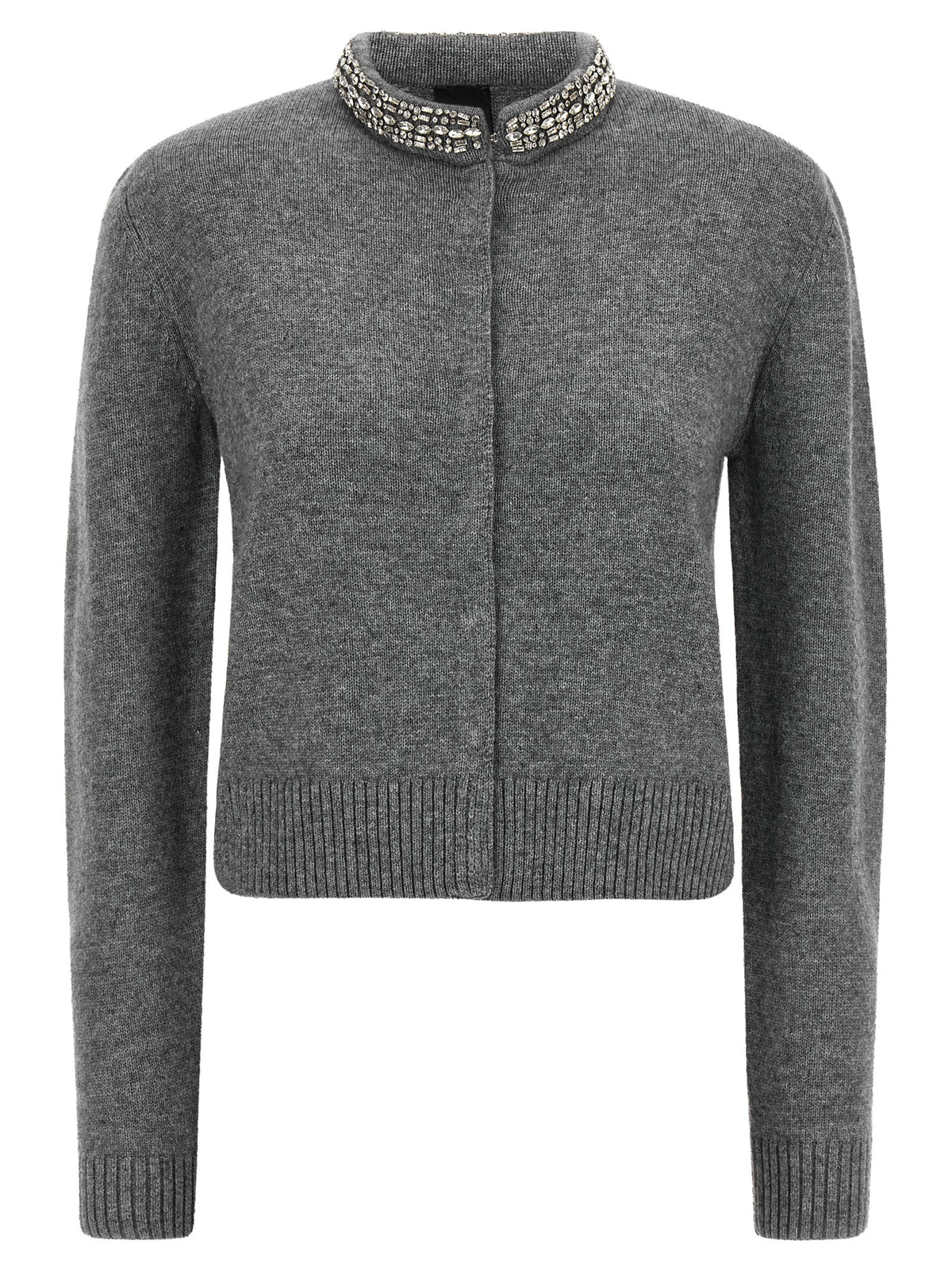 PINKO Gray Wool Cardigan