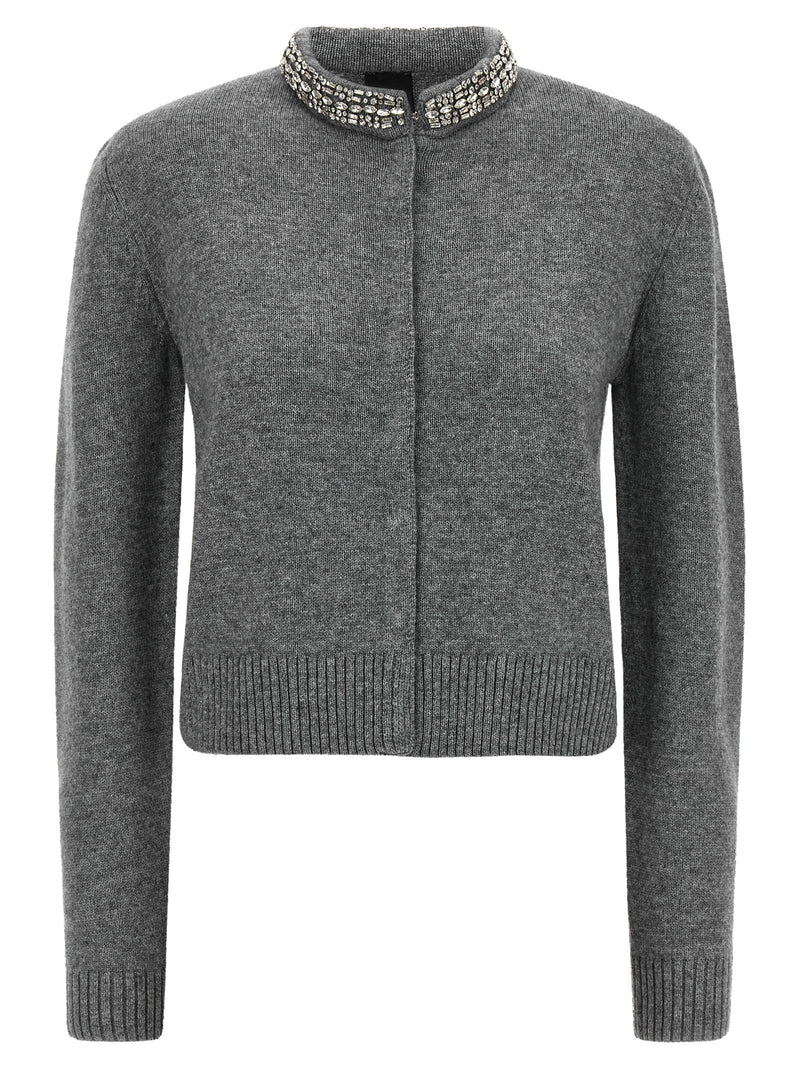 PINKO Gray Wool Cardigan - Sophisticated Style for Women