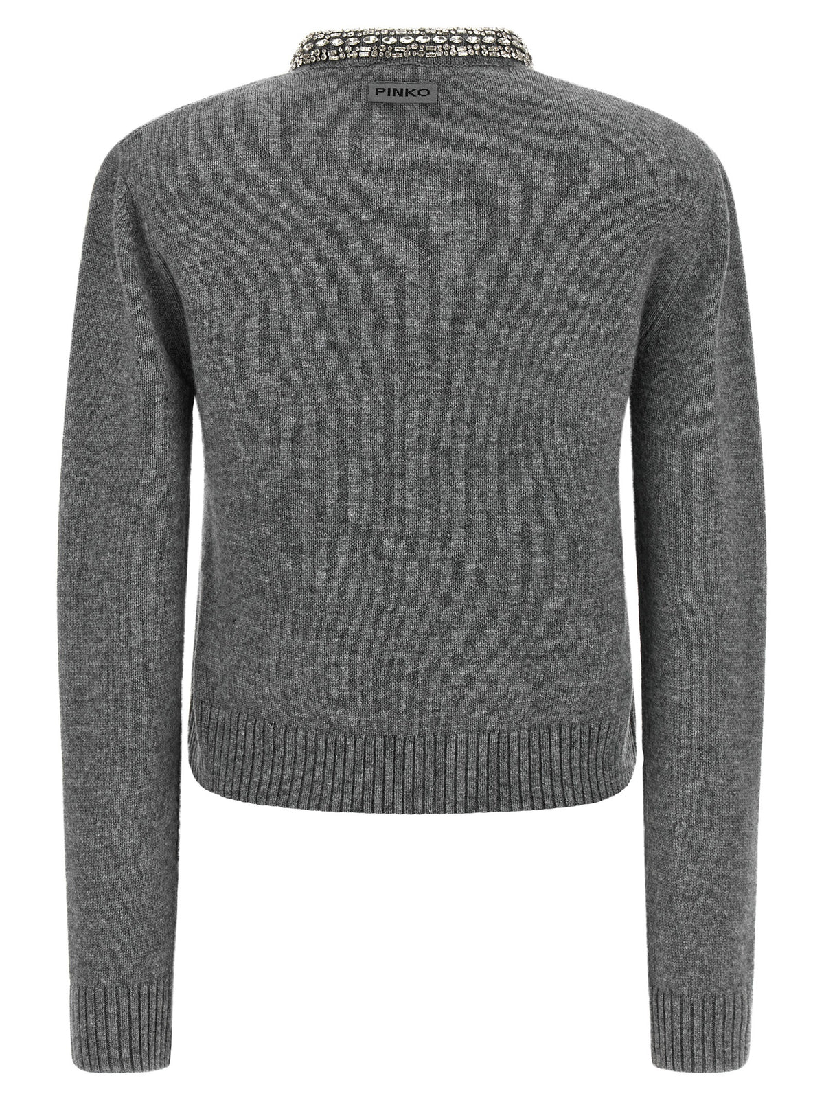PINKO Gray Wool Cardigan